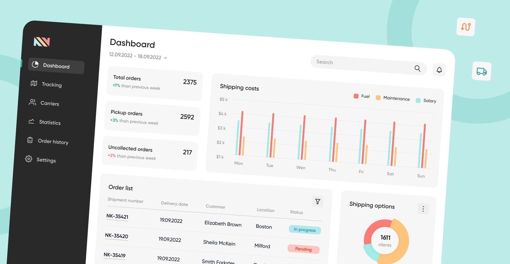 Ein Web-Tool für Logistikunternehmen und ihre Kunden