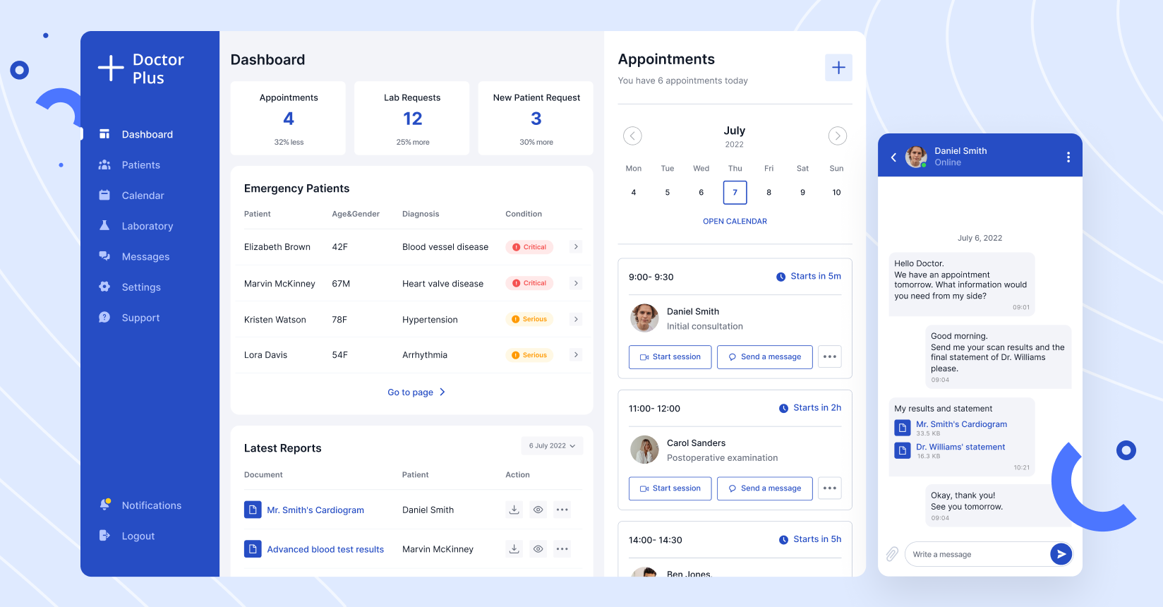 Eine Multiplattform-Anwendung für die Remote-Gesundheitsversorgung