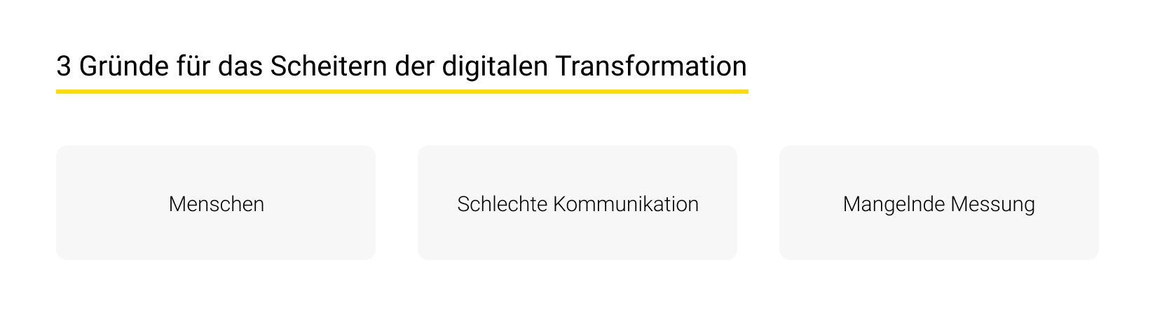 Gründe, warum die digitale Transformation scheitert