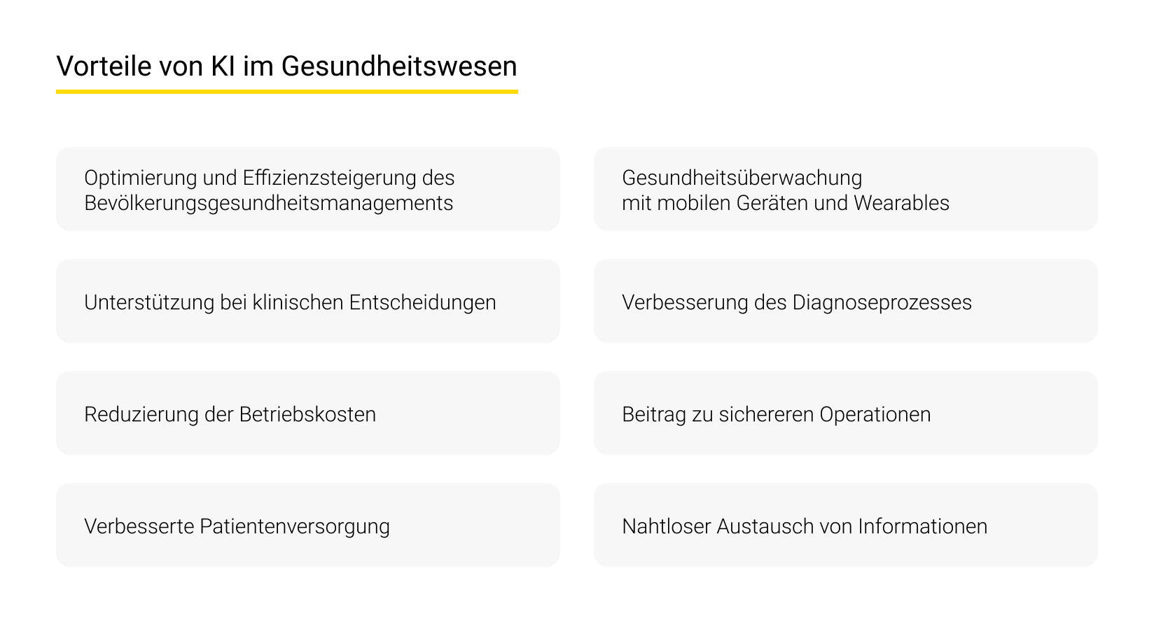 Vorteile von KI im Gesundheitswesen